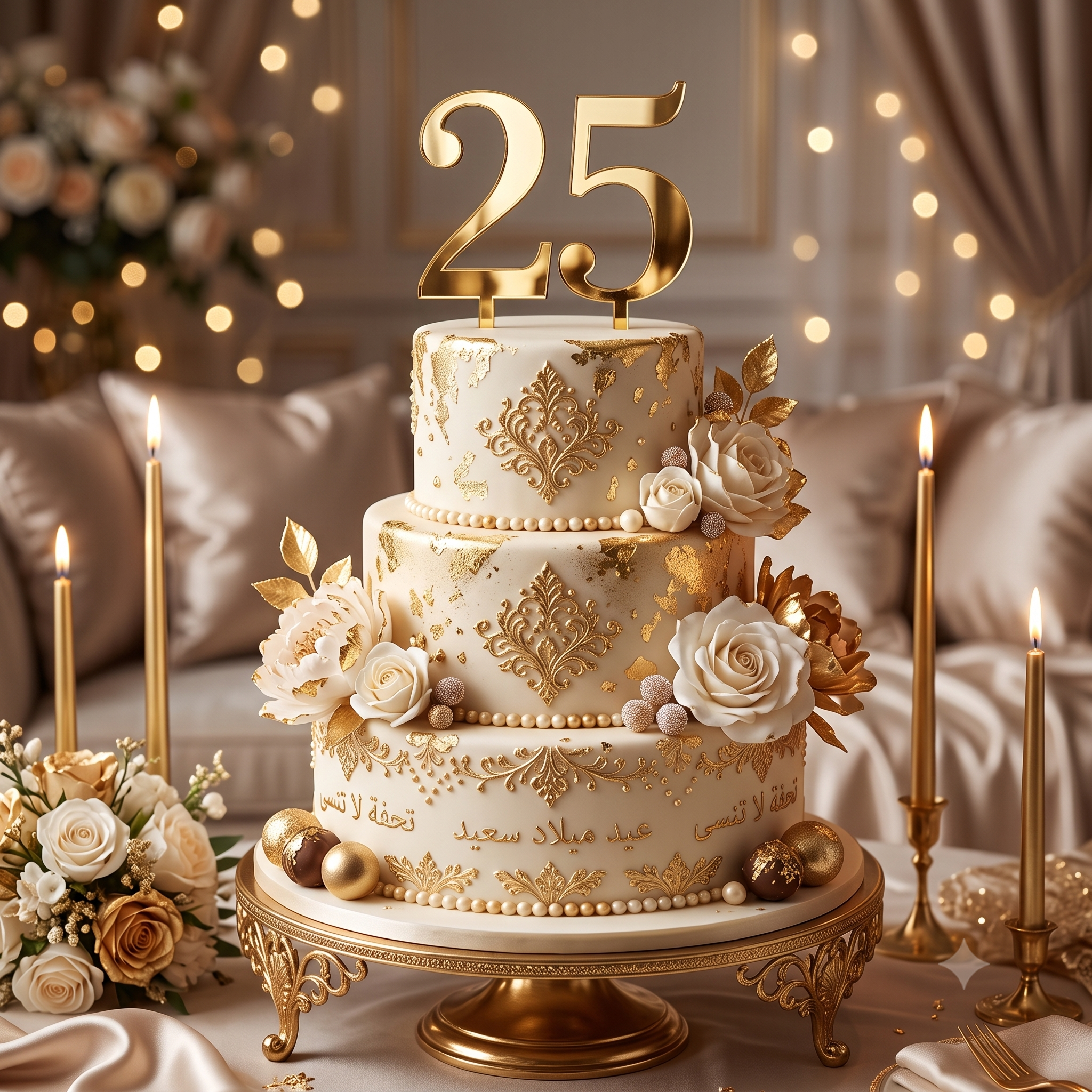 أرقام أكريليك مرآة ذهبية 0-9 لتزيين كعكة عيد الميلاد وحفلات الزفاف - 10 قطع