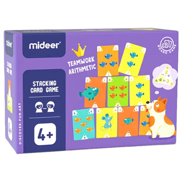 Mideer - لعبة بطاقات التكديس - تعلّم الجمع والطرح بطريقة تفاعلية