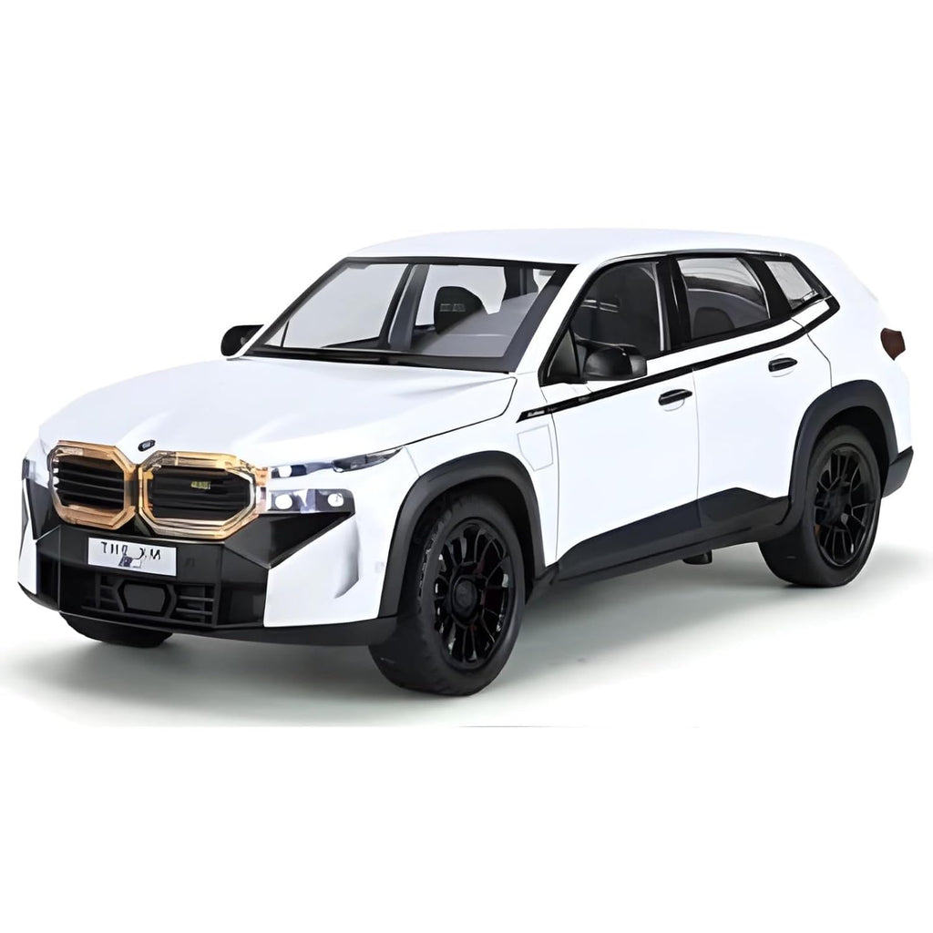 White SUV with black accents on a white background
