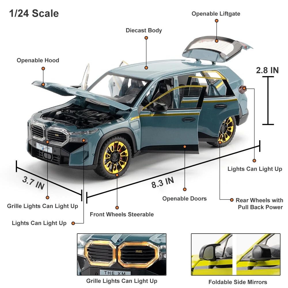 BMW XM SUV – نموذج مصغر - سيارة معدنية فاخرة رصاصي