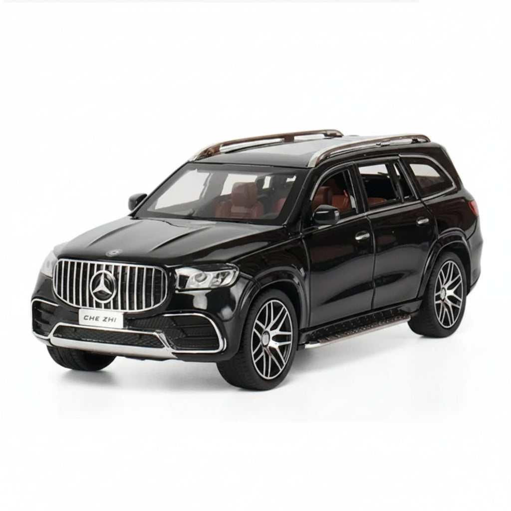 Black Mercedes-Benz SUV model on a white background