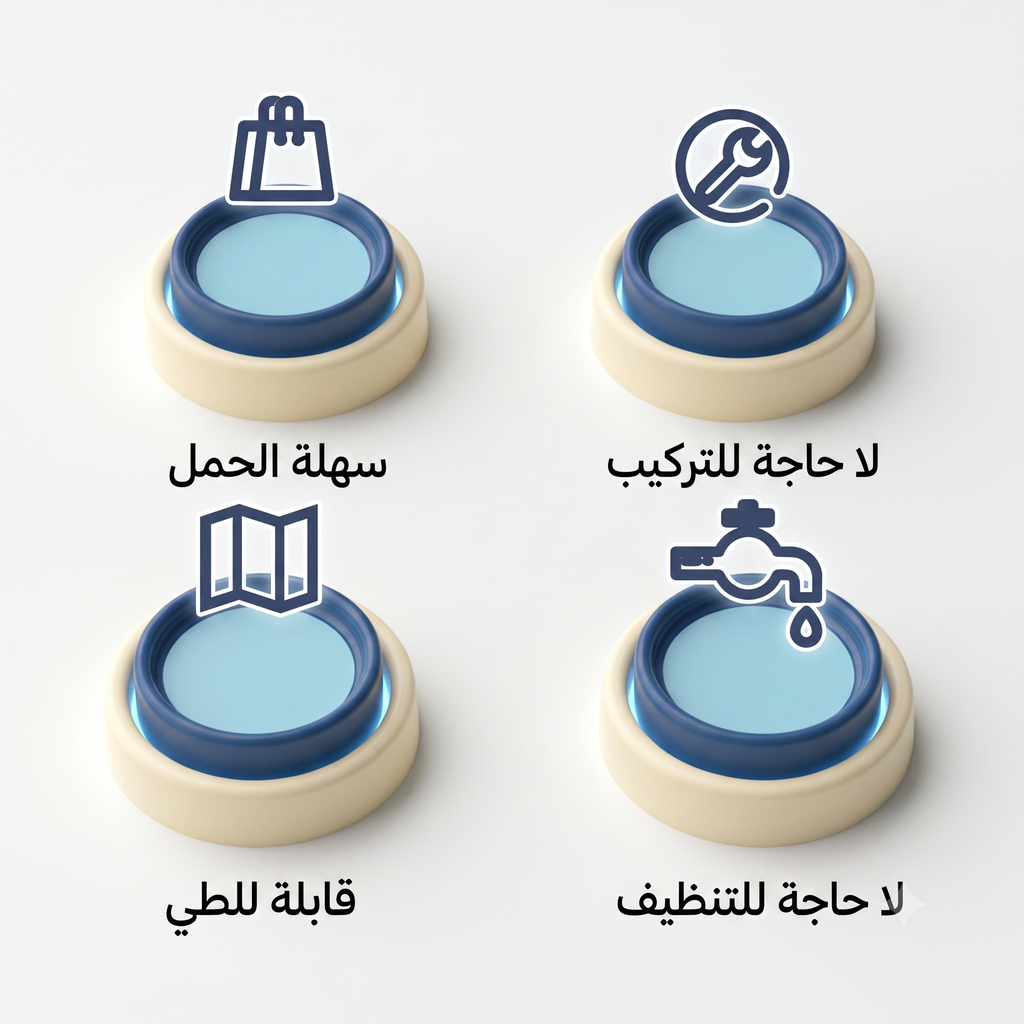 تواليت أطفال قابل للطي مع حقيبة و 20 كيس صحية للسفر والمنزل