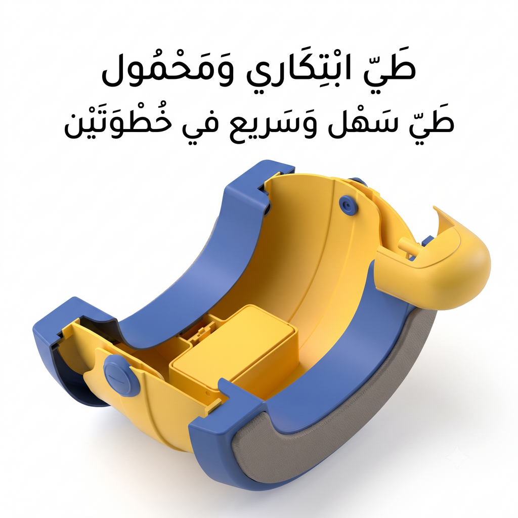 تواليت أطفال قابل للطي مع حقيبة و 20 كيس صحية للسفر والمنزل
