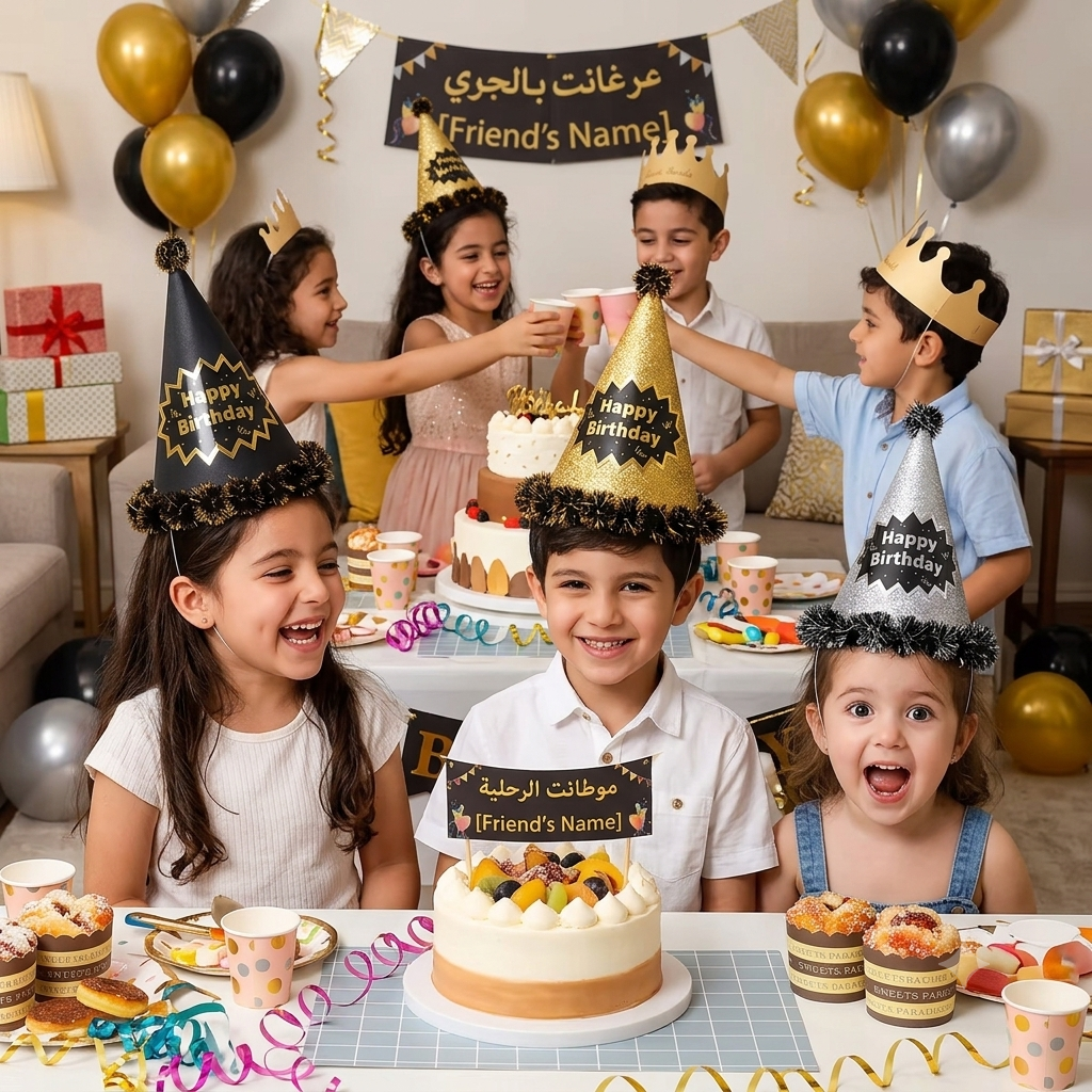 قبعات عيد ميلاد سعيد بوم بوم مخروطية