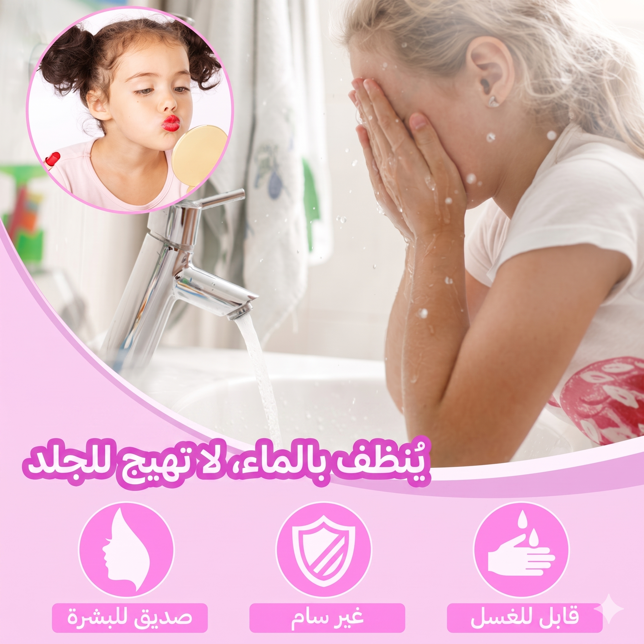 مجموعة مكياج الأميرات الصغيرات - 57 قطعة - آمن وقابل للغسيل وغير سام