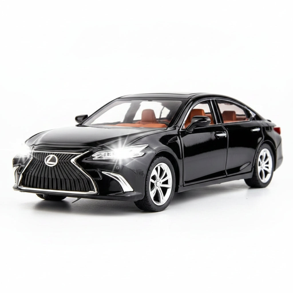 Black Lexus car model on a white background