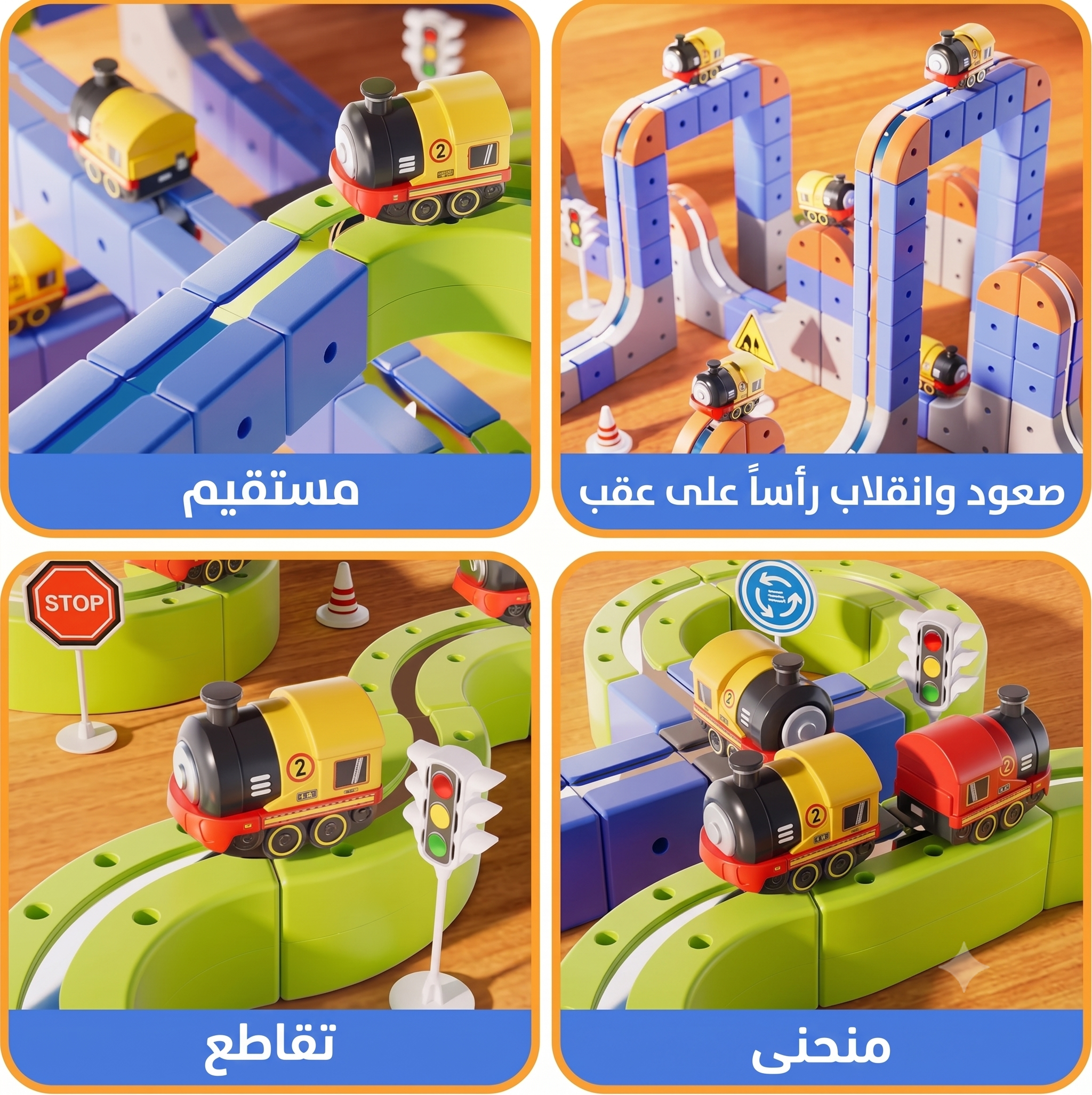 طقم مسار قطار مغناطيسي - قطار صغير - تشكيل حر للمسار
