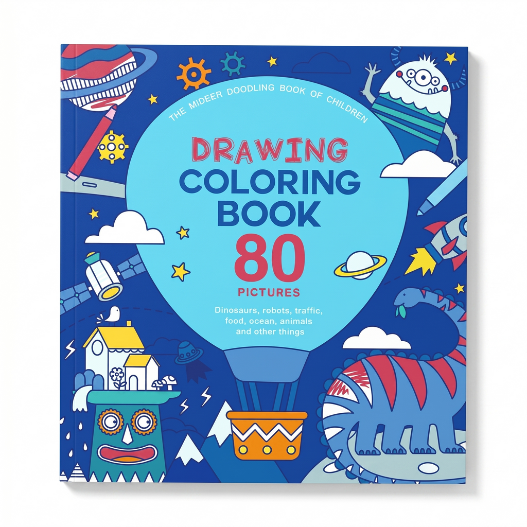 كتاب تلوين ميدر الأزرق - 80 تصميماً بأشكال هندسية مبتكرة - ينمّي الإبداع