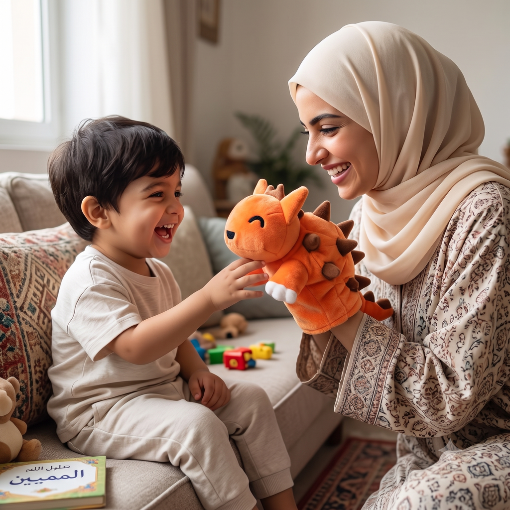 دمية يد أنكيلوصور التفاعلية - ديناصور 25.5 سم