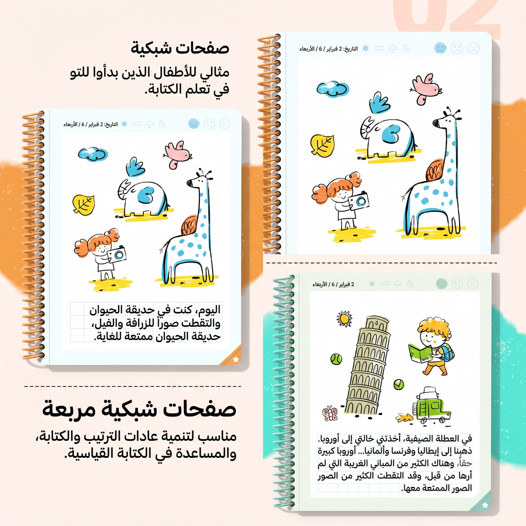 مفكرة رسم وتلوين ميدر - دفتر ينمي المهارات للأطفال