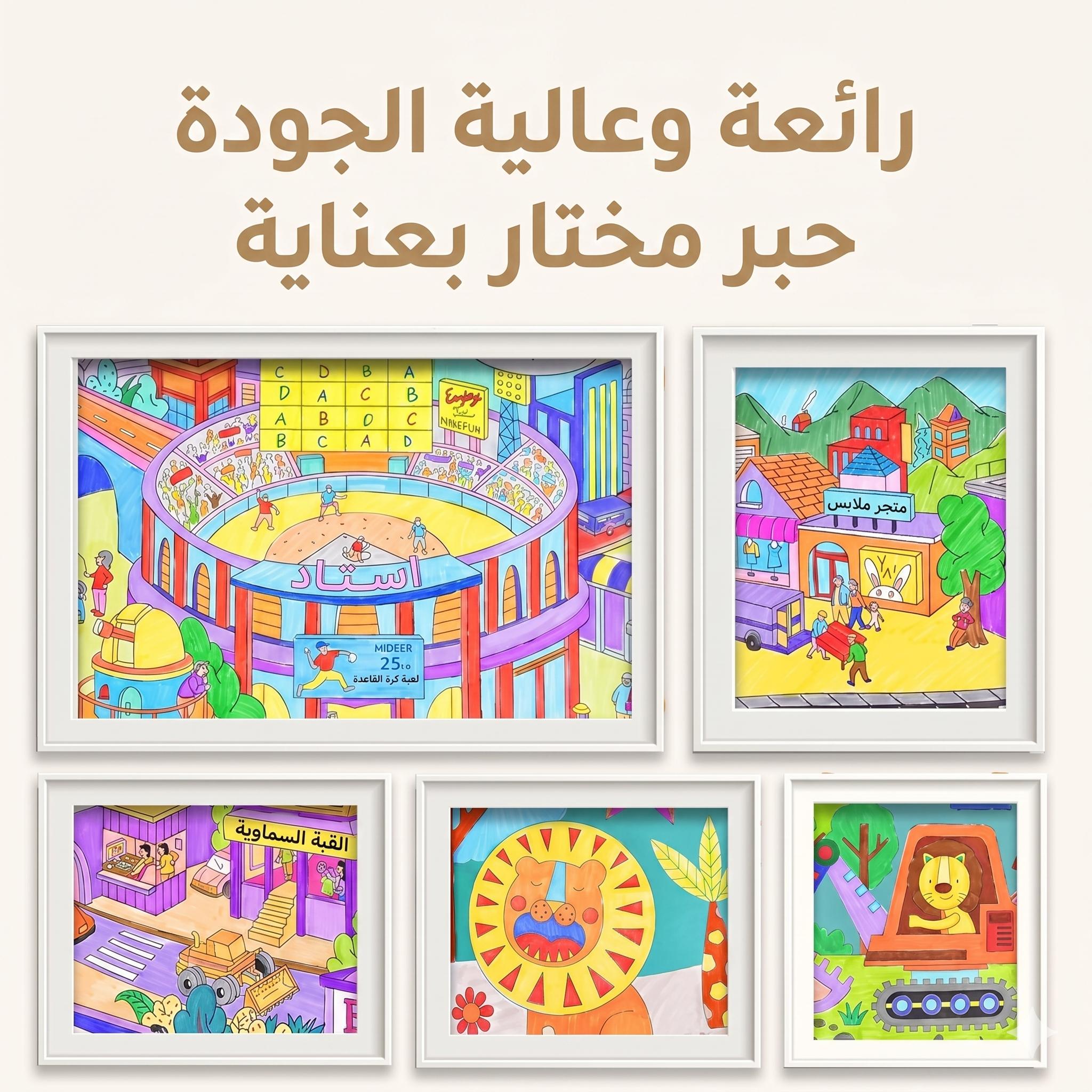 أقلام تلوين قابلة للغسيل 48 لوناً - فرشاة مخروطية و مرنة - آمنة وسهلة التنظيف