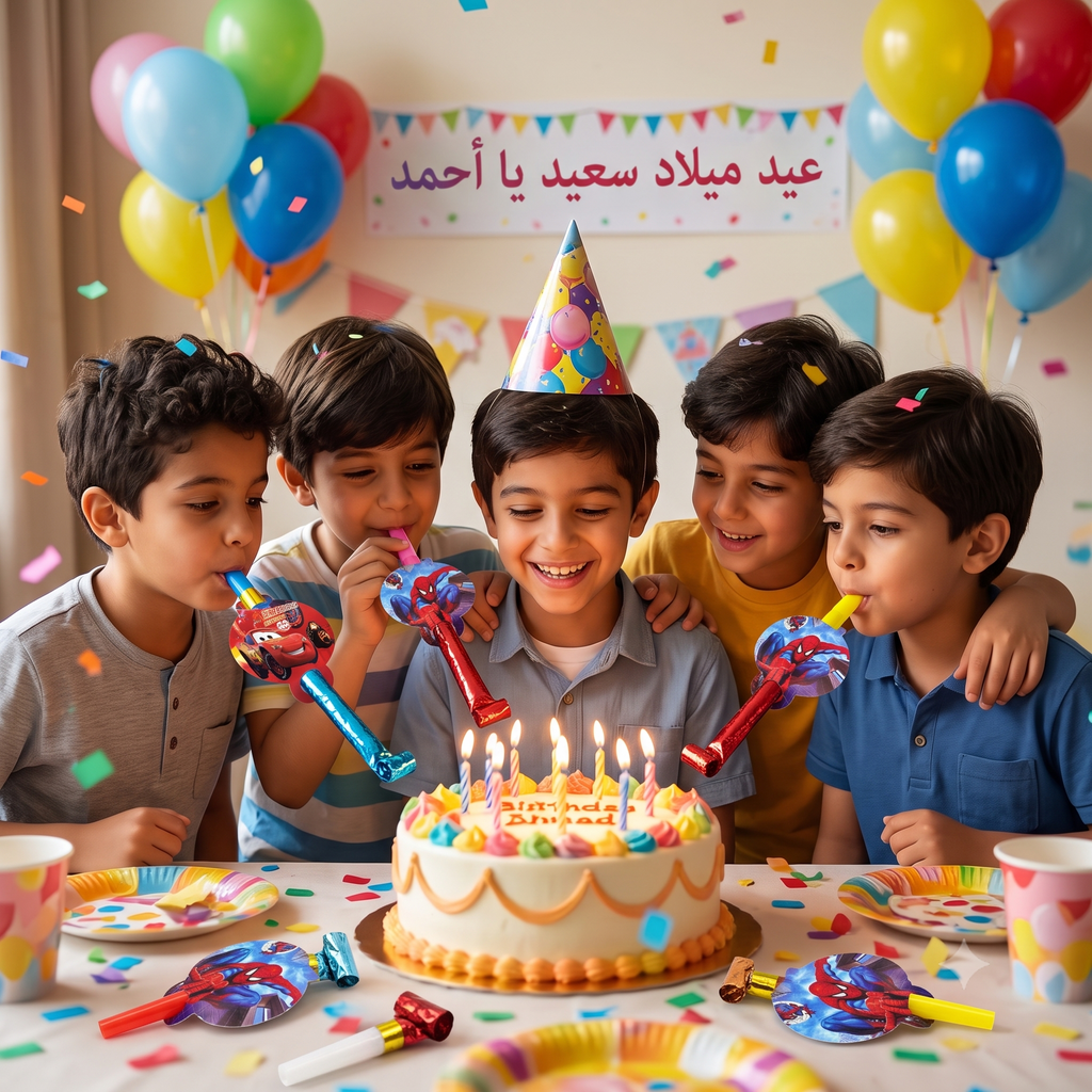 زميطات الفرحة وأعياد الميلاد - 6 قطع - سبايدر مان وسيارات