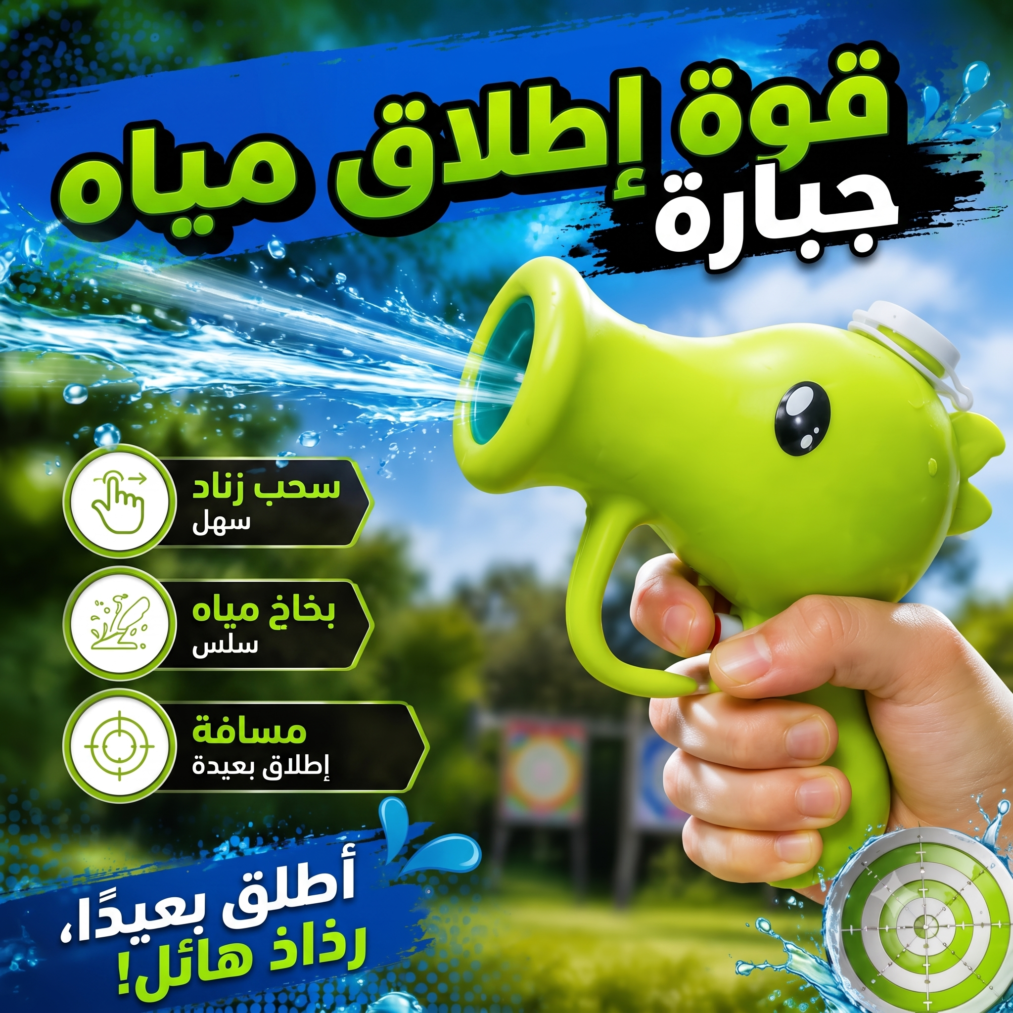مسدس ماء النباتات ضد وحوش الزومبي - لعبة خارجية صيفية للأطفال