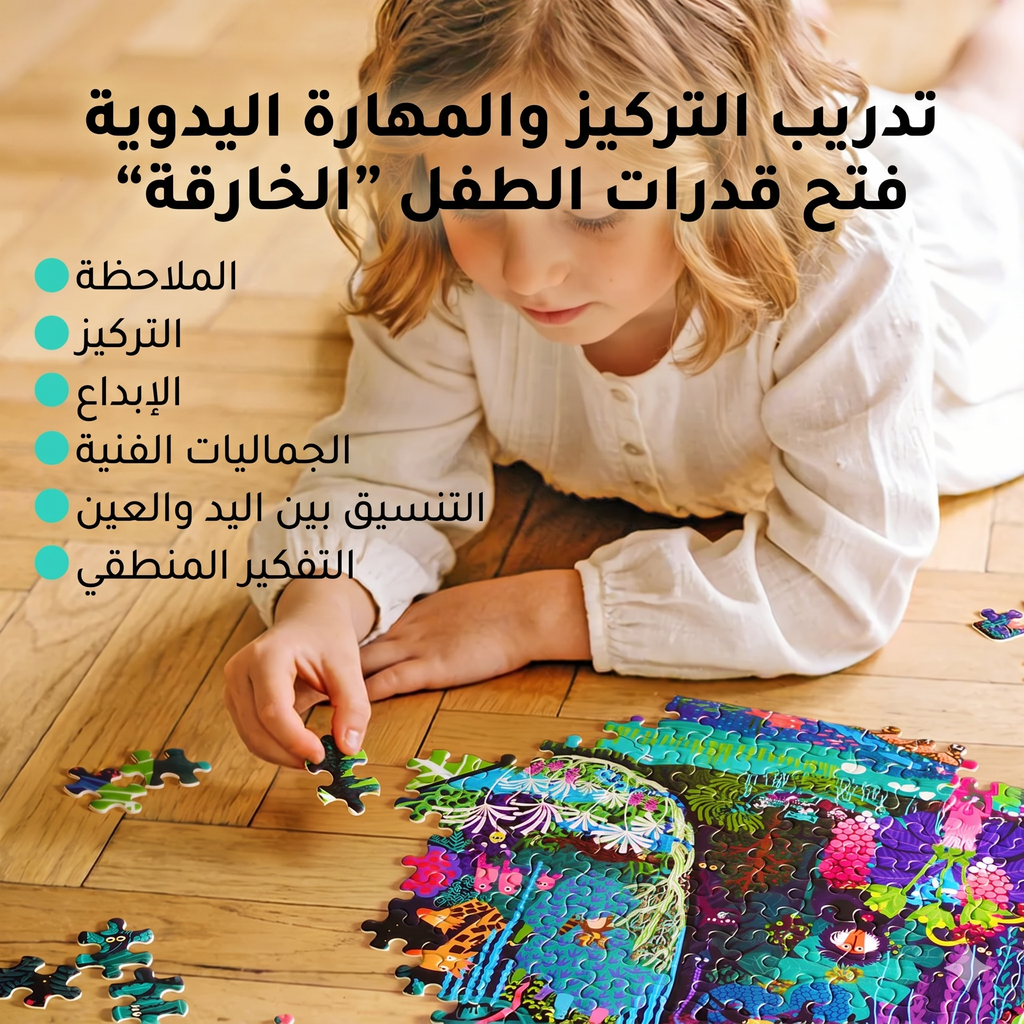 بازل فني وحيد القرن - 280 قطعة - لوحة فنية للعرض