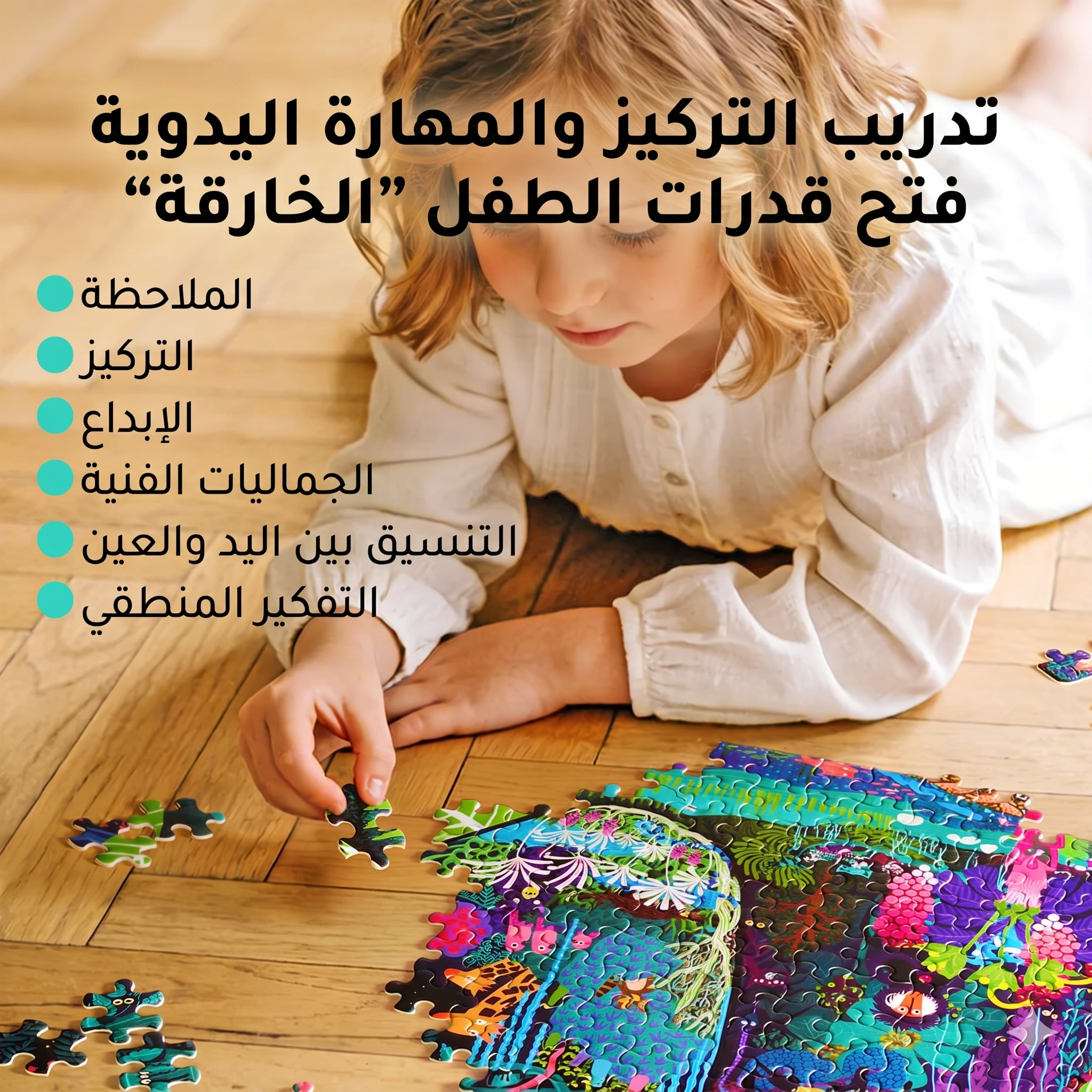 بازل فني وحيد القرن - 280 قطعة - لوحة فنية للعرض