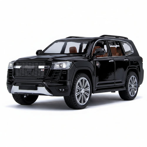 Black SUV on a white background