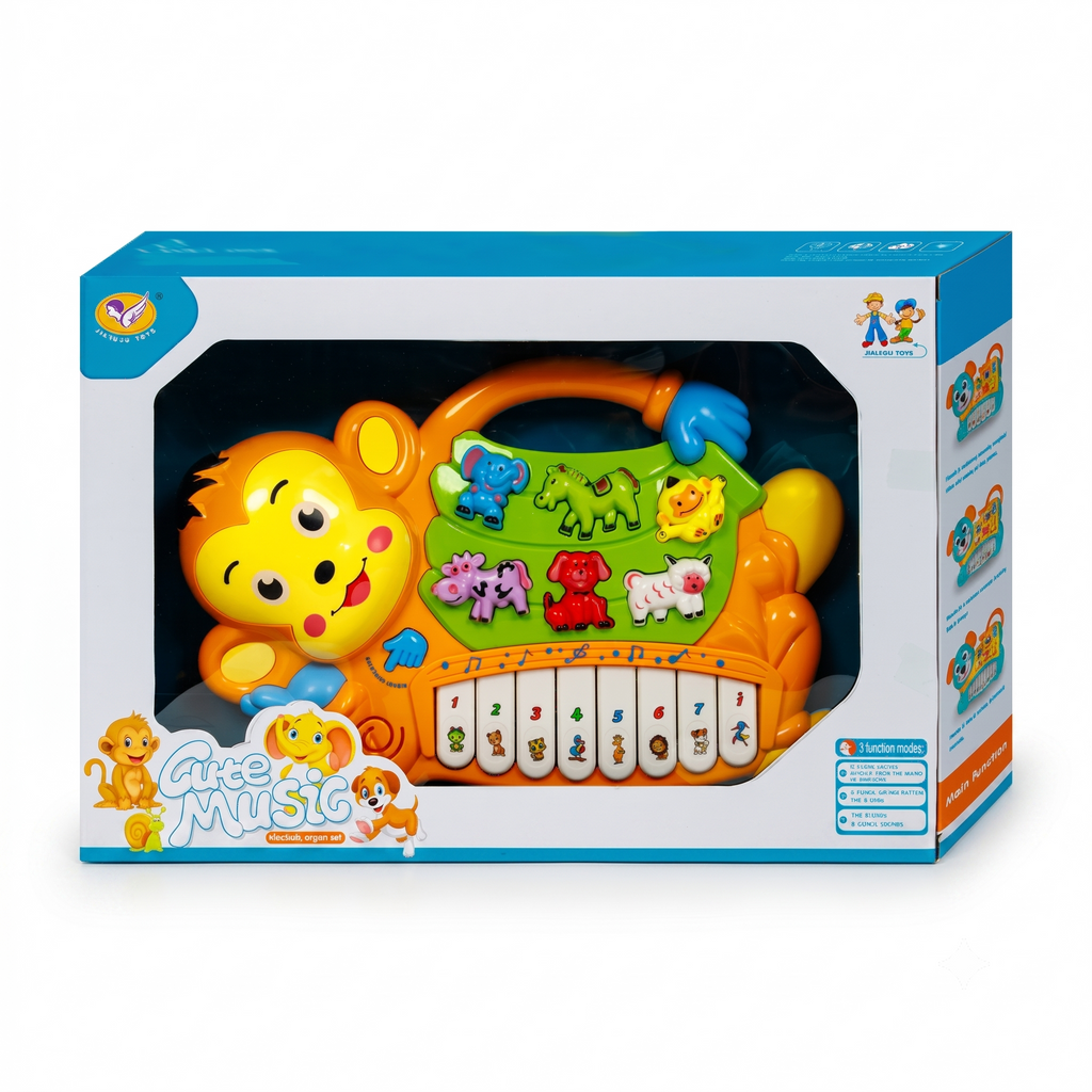 بيانو القرد اللطيف بأصوات الحيوانات