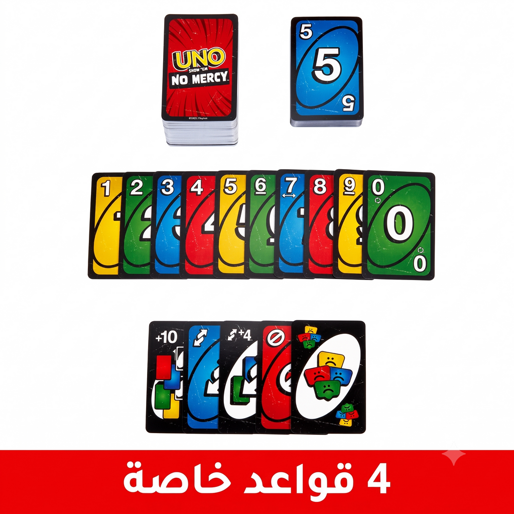 لعبة أونو لا ترحم — النسخة الأشرس من أونو  - 168 بطاقة
